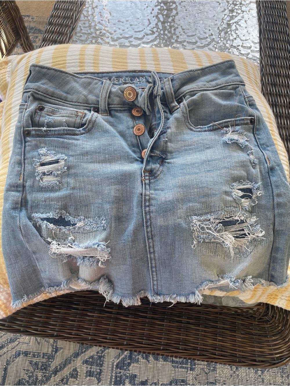 American Eagle Jean skirt, size 0
